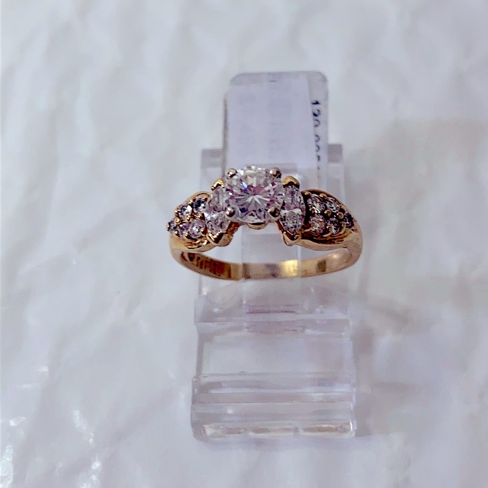 Gold and Diamond Engagement Ring